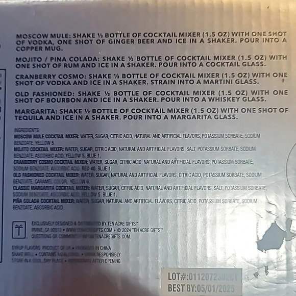 Happy Hour Cocktails by Ten Acre Gifts, Great Christmas Present 6 Cocktail Mixer - Picture 4 of 4